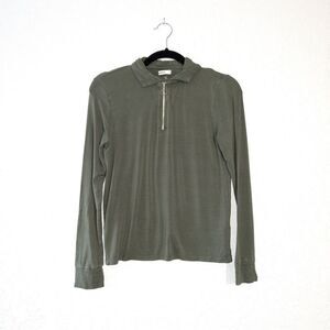 Maple Green Quarter Zip Long‎ Sleeve Top Size 1
